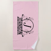 Persoonlijke badhanddoek met eigen naam badkamer h (Voorkant)
