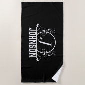 Persoonlijke badhanddoek met eigen naam strandhand (Voorkant)