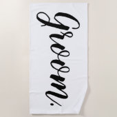 Persoonlijke badhanddoek voor bruidegom (Voorkant)