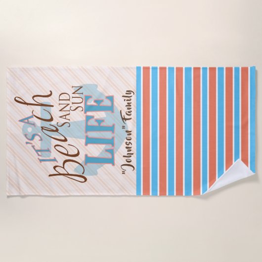 Persoonlijke badhanddoeken - stransport strandlaken (Voorkant)