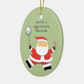 persoonlijke badminton collecteerbaar keramisch ornament (Links)