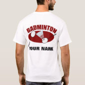Persoonlijke Badminton Jersey T-shirt (Achterkant)