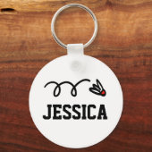 Persoonlijke badminton-sleutelhangers met een leuk sleutelhanger (Voorkant)