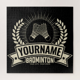 Persoonlijke Badminton Speler Naam Racketsporten  Legpuzzel