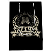 Persoonlijke Badminton Speler Naam Racketsporten Medium Cadeauzakje (Achterkant)