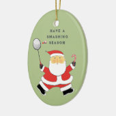 persoonlijke badminton-verzamelobject keramisch ornament (Links)