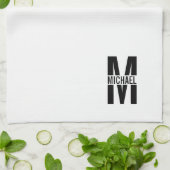Persoonlijke badmonogram en naamhanddoeken theedoek (Gevouwen)