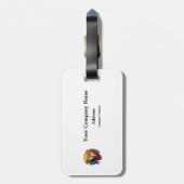 Persoonlijke Bagage Label – Aangepaste Zakelijke D (Achterkant verticaal)