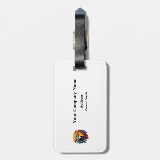 Persoonlijke Bagage Label – Aangepaste Zakelijke D (Achterkant verticaal)