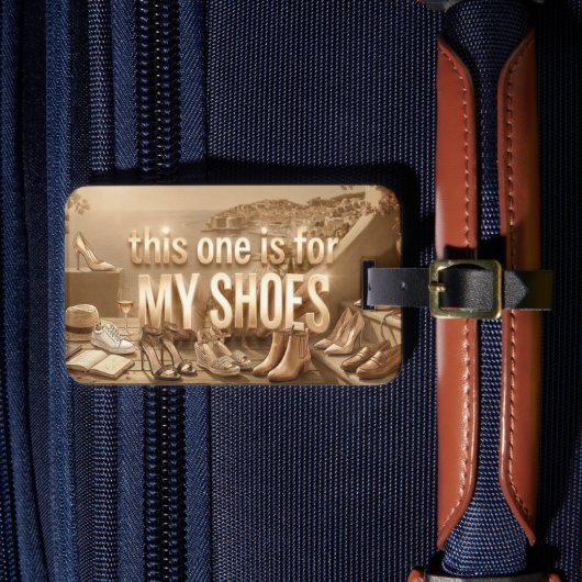 Persoonlijke Bagage Label - Neem de Schoenen! (Voorkant Insitu 4)