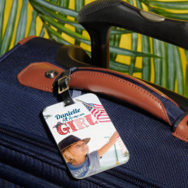 Persoonlijke bagage label voor All American Girl