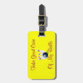 Persoonlijke Bagage Tag Bowling Groen Geel Rood Bagagelabel (Voorkant verticaal)