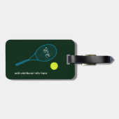 Persoonlijke bagage van de tennist bagagelabel (Achterkant horizontaal)