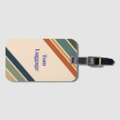 Persoonlijke bagagelabel moderne retro kleurblok (Voorkant (horizontaal))