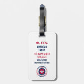 Persoonlijke bagagelabel van de staat West Virgini (Achterkant verticaal)