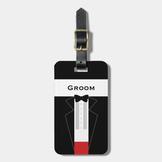 Persoonlijke bagagelabel voor vrijgezellenfeest br (Voorkant verticaal)