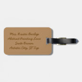 Persoonlijke bagagelabels voor mevrouw jute (Achterkant horizontaal)