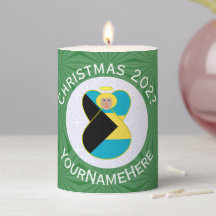 Persoonlijke Bahamaanse engel kerst vlag
