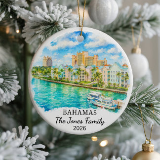 Persoonlijke Bahama's keramische versiering, Aange Keramisch Ornament