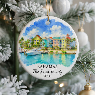 Persoonlijke Bahama's keramische versiering, Aange Keramisch Ornament