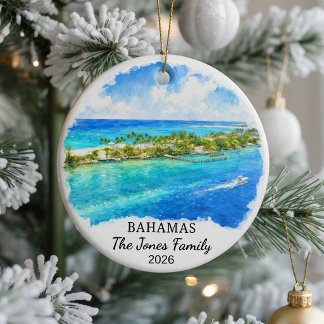 Persoonlijke Bahama's keramische versiering, Aange Keramisch Ornament