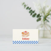 Persoonlijke bakkerij visitekaartje | Aangepaste b (Staand voorkant)