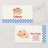 Persoonlijke bakkerij visitekaartje | Aangepaste b (Voorkant / Achterkant)