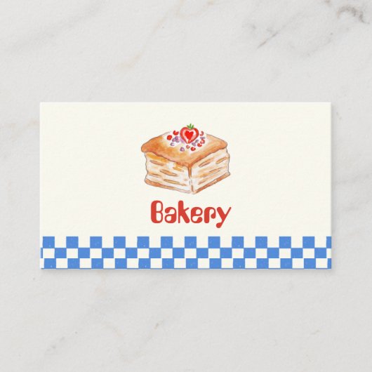 Persoonlijke bakkerij visitekaartje | Aangepaste b (Voorkant)