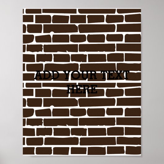 Persoonlijke Bakstenen Muur Poster (Voorkant)