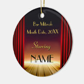 Persoonlijke balk Mitzvah Dance Floor Giveaways Keramisch Ornament (Links)