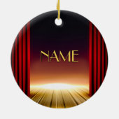 Persoonlijke balk Mitzvah Dance Floor Giveaways Keramisch Ornament (Achterkant)