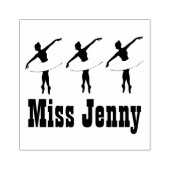 Persoonlijke Ballerina Ballet Dance Teacher Stamps Rubberstempel (Afrduk)