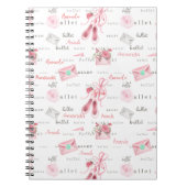 Persoonlijke Ballerina Ballet Naam Notitieboek (Voorkant)