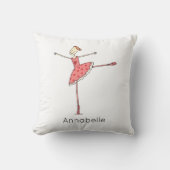 Persoonlijke Ballerina Balletdanseres Kussen (Voorkant)