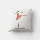 Persoonlijke Ballerina Balletdanseres Kussen (Voorkant)