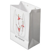 Persoonlijke Ballerina Balletdanseres Medium Cadeauzakje (Voorkant Gekanteld)