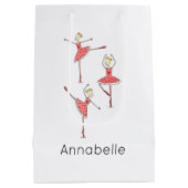 Persoonlijke Ballerina Balletdanseres Medium Cadeauzakje (Achterkant)