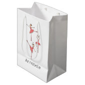 Persoonlijke Ballerina Balletdanseres Medium Cadeauzakje (Voorkant Gekanteld)
