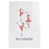 Persoonlijke Ballerina Balletdanseres Medium Cadeauzakje (Achterkant)