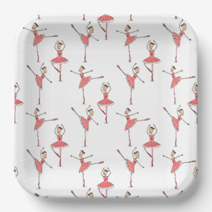 Persoonlijke Ballerina Balletdanseres Papieren Bordje