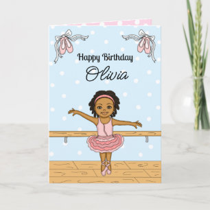 Persoonlijke Ballerina Birthday Feestdagen Kaart