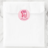 Persoonlijke Ballerina Dance Ballet Pointe Dancer Ronde Sticker (Tas)