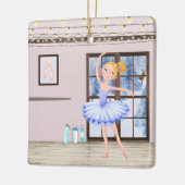 Persoonlijke ballerina Dance Studio Winter Ballet Keramisch Ornament (Links)