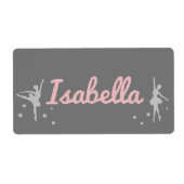 Persoonlijke Ballerina Dancer Sticker Naam (Voorkant)