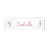 Persoonlijke Ballerina Dancer Sticker Naam (Voorkant)