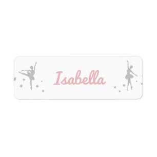 Persoonlijke Ballerina Dancer Sticker Naam