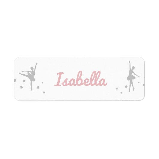 Persoonlijke Ballerina Dancer Sticker Naam (Voorkant)