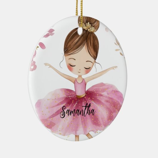 Persoonlijke Ballerina Keramisch Ornament (Rechts)