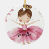 Persoonlijke Ballerina Keramisch Ornament (Voorkant)