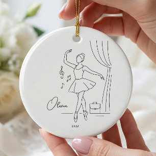 Persoonlijke Ballerina Kerst Ornament